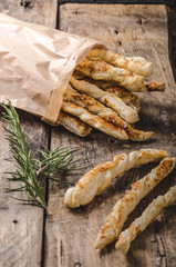 Sticks puff pastry