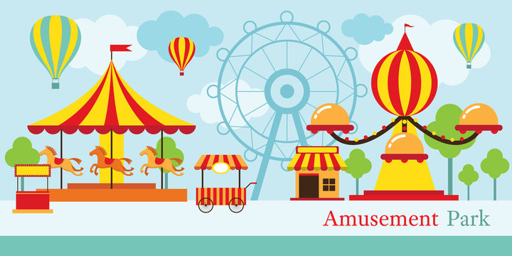 Amusement Park, Carnival, Fun Fair, Theme Park, Circus, Day Scene