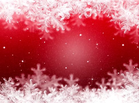 Winter card. Christmas background. Snowing