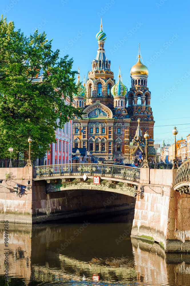 Wall mural Church of the Resurrection of Christ (Savior on Spilled Blood), St Petersburg, Russia