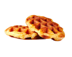 waffles isolated on white background