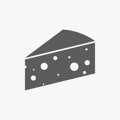 Piece of Cheese icon. Vector Illustration
