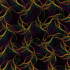 Seamless texture with horizontal waves. Vector background.