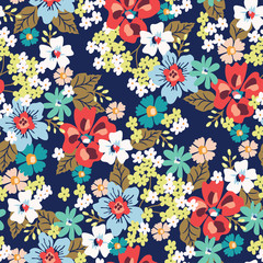Seamless flower pattern. Vector illustration
