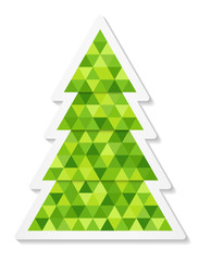 Fototapeta premium Conifer, Triangles, Shades of Light Green, Sticker