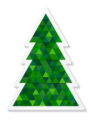 Conifer, Triangles, Shades of Green, Sticker
