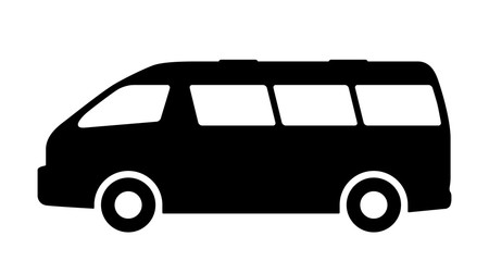 Vector set of silhouettes of passenger cars.