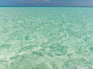 Clear blue sea and sky