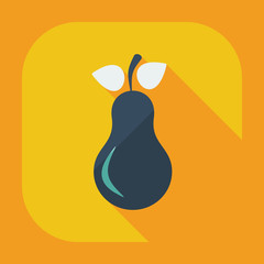 Flat modern design with shadow icons pear
