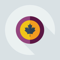 Flat modern design with shadow icons emblem of Canada
