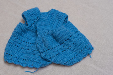 A cloth doll, make  the dress of wool