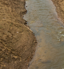 Water flow in streams.
