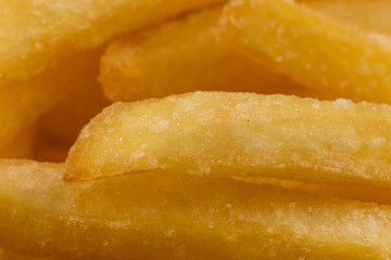 Fried potatoes closeup