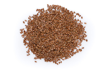 flax seeds isolated on white
