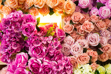 Obraz na płótnie Canvas image of beautiful colorful roses background