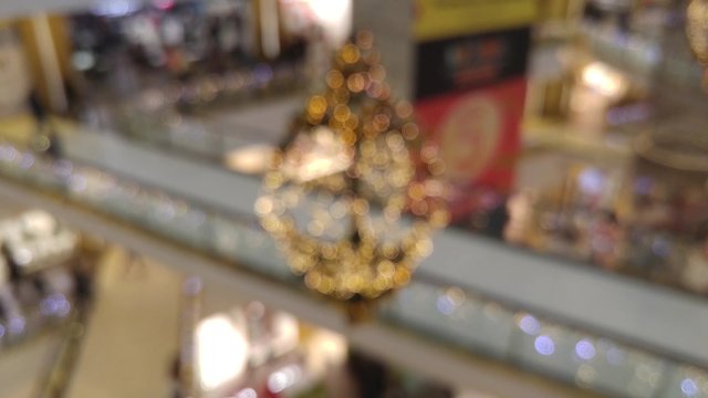 Business people shopping center bokeh holiday
