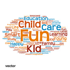 Vector concept or conceptual education abstract word cloud