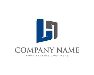Initials Letters LH or HL Logo icon 001