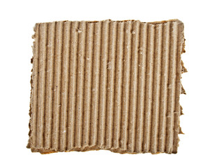 Corrugated cardboard isolated on white as a background