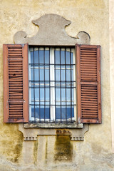 Fototapeta na wymiar window varese palaces italy azzate