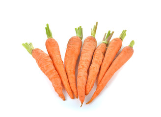 baby carrot on white background