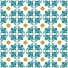 Seamless background image of vintage flower kaleidoscope geometry pattern.
