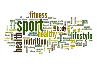 Conceptual health word cloud