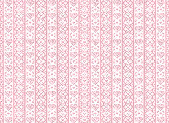 ハート系背景　ホワイト＆ピンク