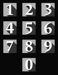 Numbers in black/white