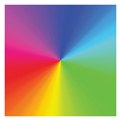 Spectrum color wheel on white background.
