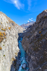 Stunning view of the canyon below Aletsch galcier