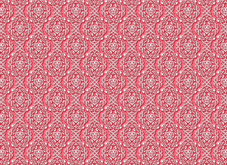 ハート系背景　アラベスク　ピンク