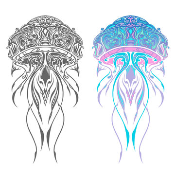 Abstract jellyfish illustration