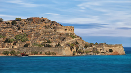 Fototapeta na wymiar Crete seascape with island Spinalonga