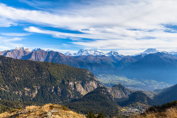 Panorama view of the Alps from Belalp