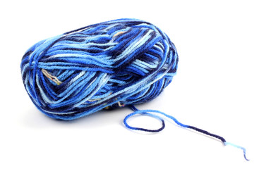 skein of thread on a white background