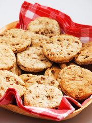 Homemade biscuits with mushrooms