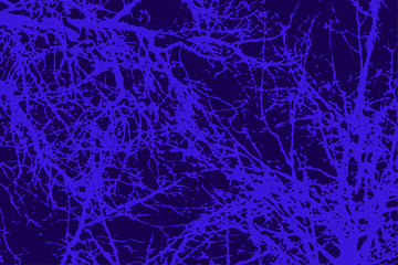  abstract lines of tree branches on the dark blue background