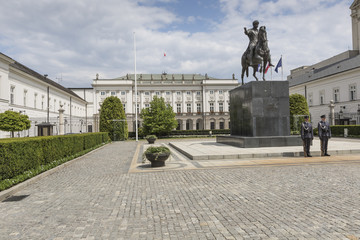Fototapeta premium WARSAW, POLAND - JULY, 08: Presidential Palace in Warsaw, Poland
