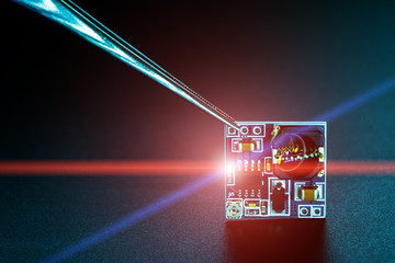 Microchip on PCB printed circuit board