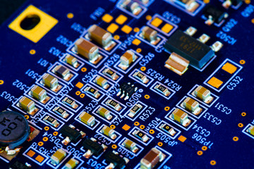 Microchip on PCB printed circuit board