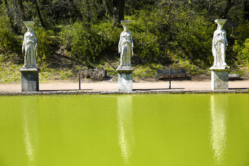Ancient ruins of Villa Adriana ( The Hadrian's Villa ), Canopo,