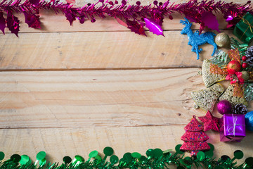 Christmas background with decorations