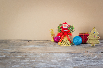 Christmas background with decorations