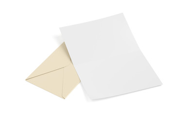 Envelope and blank paper