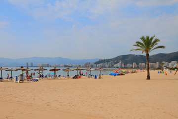 Fototapeta na wymiar Resort town at sea. Cullera, Spain