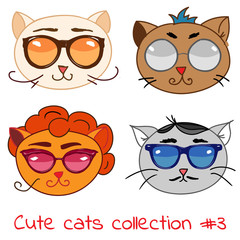 Fototapeta premium Set of cute cats