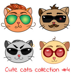 Set of cute cats