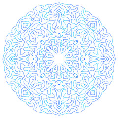 Round mandala inspired by ethnic and arabic motives
