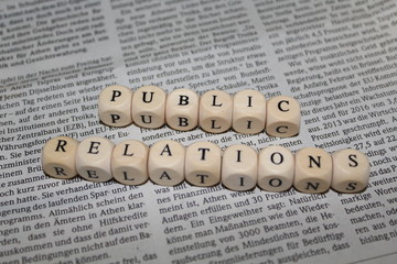 Public Relations Schriftzug